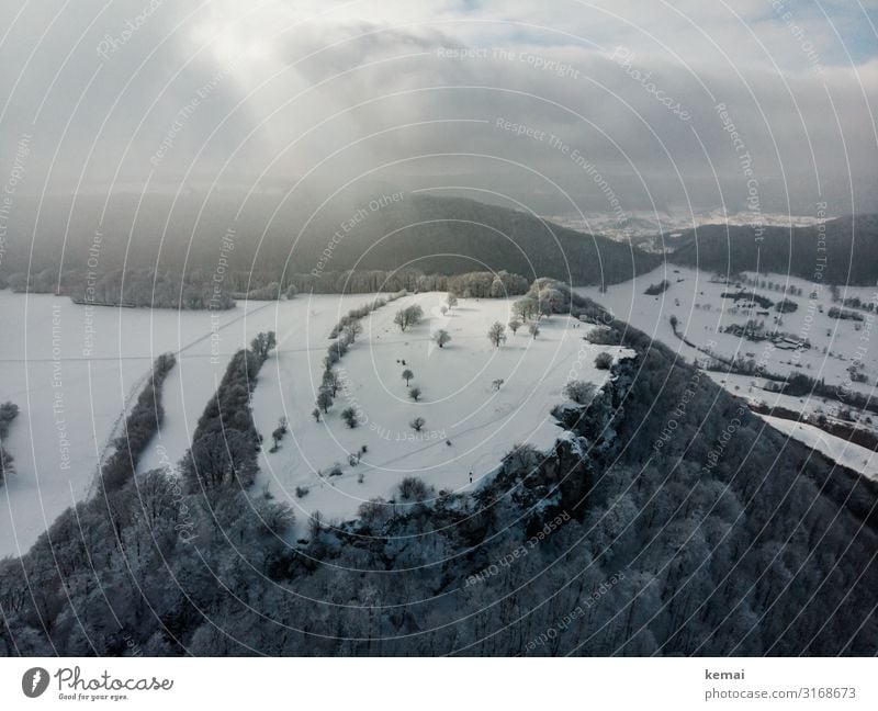 Albtrauf <3 harmonisch Wohlgefühl Freizeit & Hobby Ausflug Abenteuer Ferne Freiheit Schnee Winterurlaub Natur Landschaft Himmel Wolken Wetter Eis Frost Baum