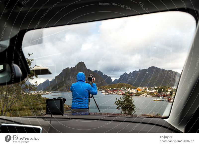 zu kalt und zu nass Freizeit & Hobby Fotografieren Ferien & Urlaub & Reisen Tourismus Ausflug Sightseeing maskulin Mann Erwachsene 1 Mensch Natur Landschaft