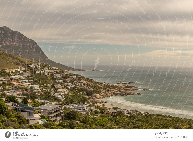 Camps Bay von oben / Südafrika Ferien & Urlaub & Reisen Tourismus Ausflug Abenteuer Ferne Freiheit Sightseeing Städtereise Expedition Natur Landschaft Himmel