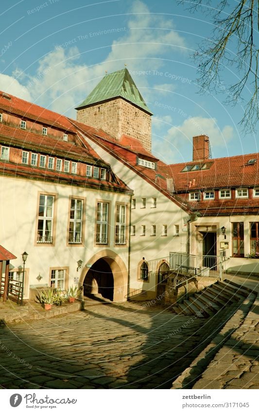 Schloßmuseum Hohnstein Berge u. Gebirge Burg oder Schloss Dorf Elbsandsteingebirge Erholung Felsen Ferien & Urlaub & Reisen Herbst hohnstein Hügel Kleinstadt