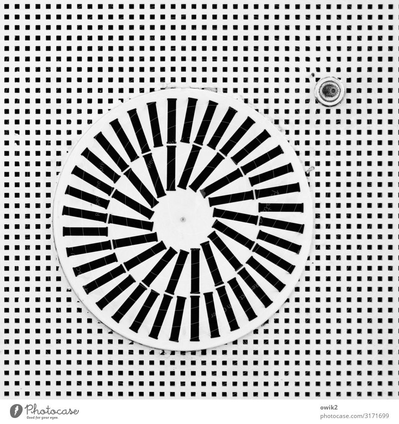 Air Condition Technik & Technologie Klimaanlage oben rund schwarz weiß bizarr komplex Stil Schwarzweißfoto Innenaufnahme Detailaufnahme abstrakt Muster