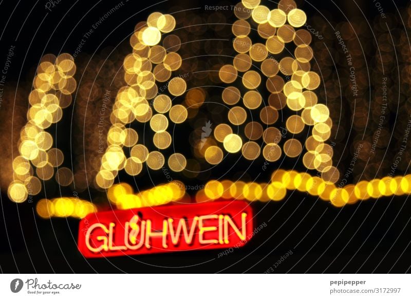 Glühwein Getränk Heißgetränk Alkohol Nachtleben Bar Cocktailbar ausgehen Feste & Feiern trinken Weihnachten & Advent Baum Schriftzeichen Ornament Kugel Linie