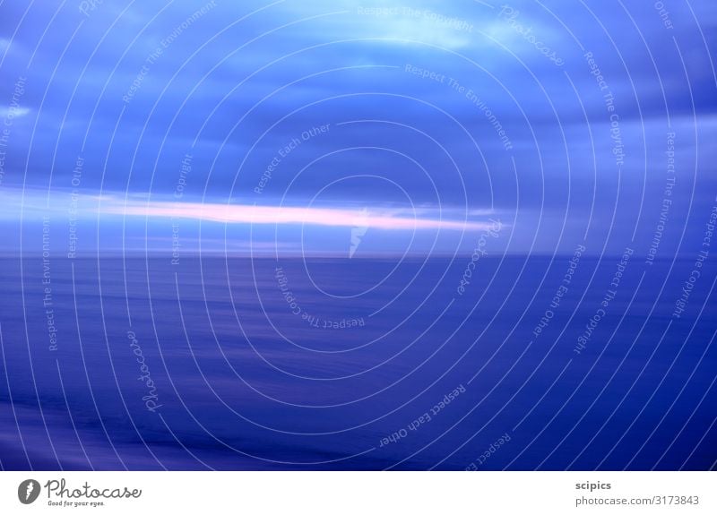 blaue Stunde Wohlgefühl Erholung ruhig Sommer Sommerurlaub Meer Wellen Landschaft Wasser Himmel Wolken Horizont Sonnenaufgang Sonnenuntergang Wind Küste Ostsee