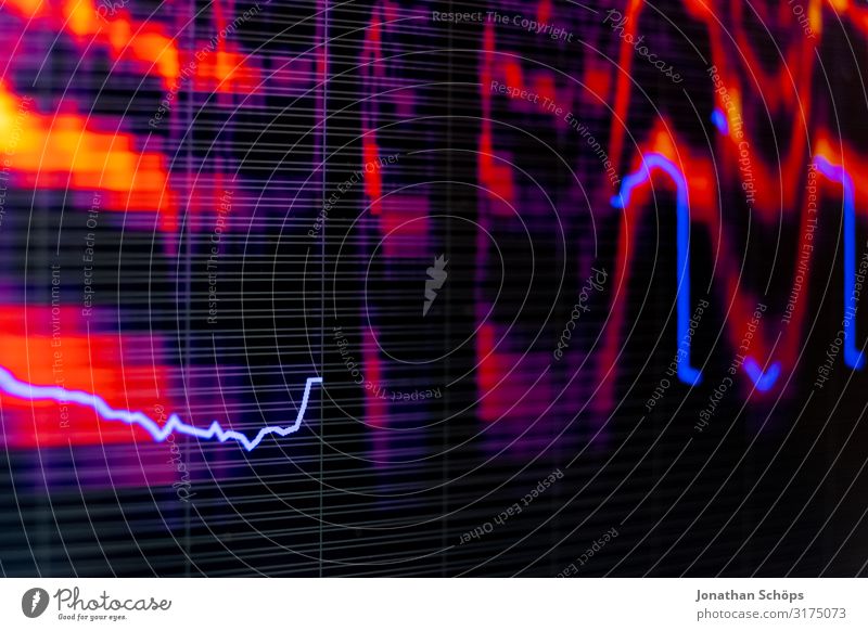 Audiosoftware Wellen Musik Wirtschaft Börse Computer Bildschirm Software Musik hören Medien rot schwarz Podcast Wellenform Tontechnik Lautstärke