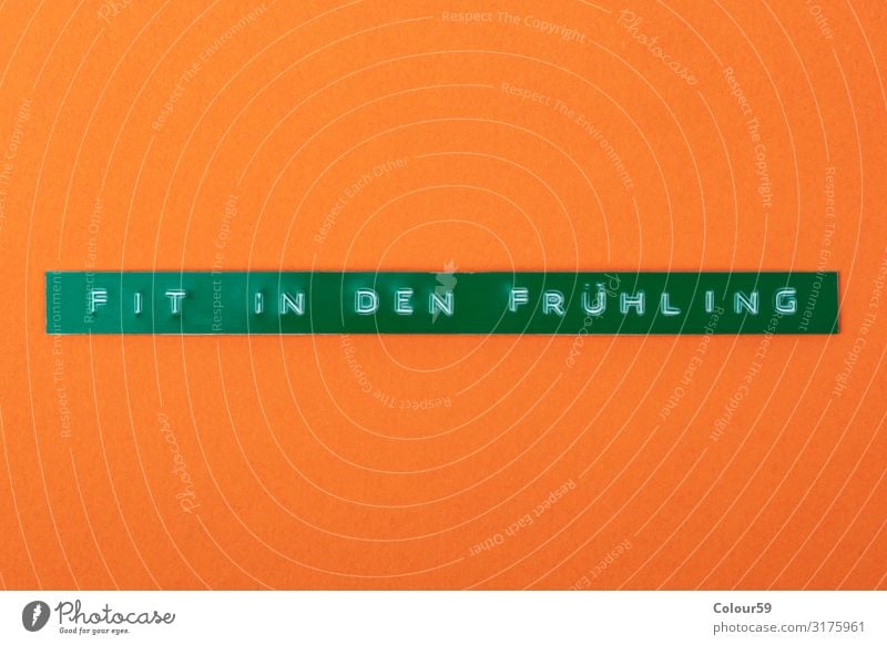 Fit in den Fruehling Sport Fitness Sport-Training Zeichen Schriftzeichen Diät Bewegung springen dünn orange Zufriedenheit Lebensfreude Frühlingsgefühle fit