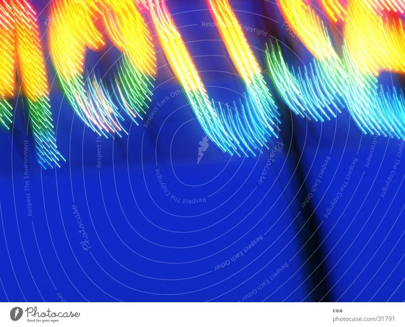 mouse Licht Achterbahn Nacht gelb Unschärfe glänzend Strahlung Glühbirne hell Freizeit & Hobby leuchttafel Leuchtreklame Lampe blau Bewegung Beleuchtung