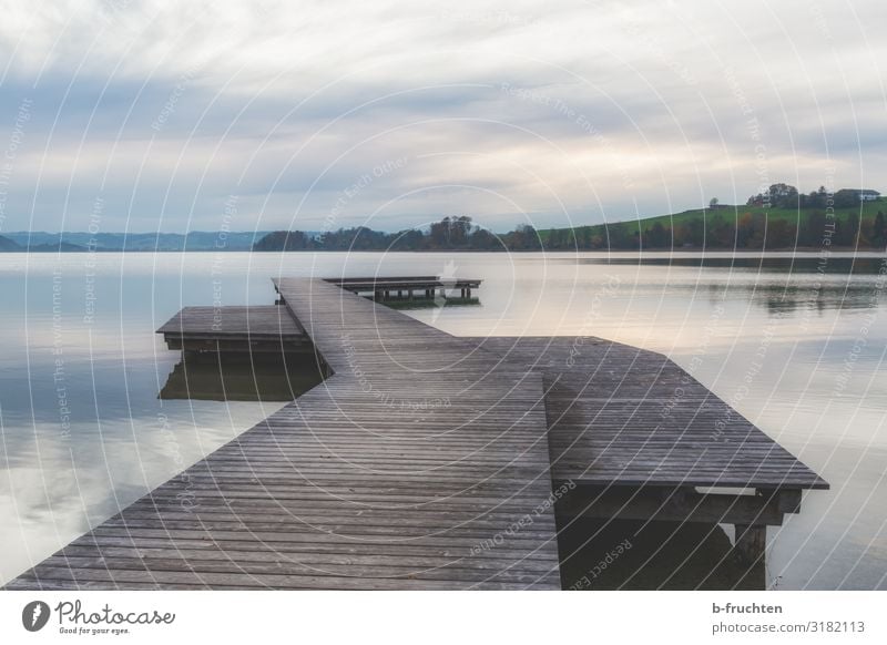 Herbststimmung am Mattsee, Österreich harmonisch ruhig Meditation Ferien & Urlaub & Reisen Tourismus Umwelt Natur Landschaft Himmel Wolken Wald Seeufer