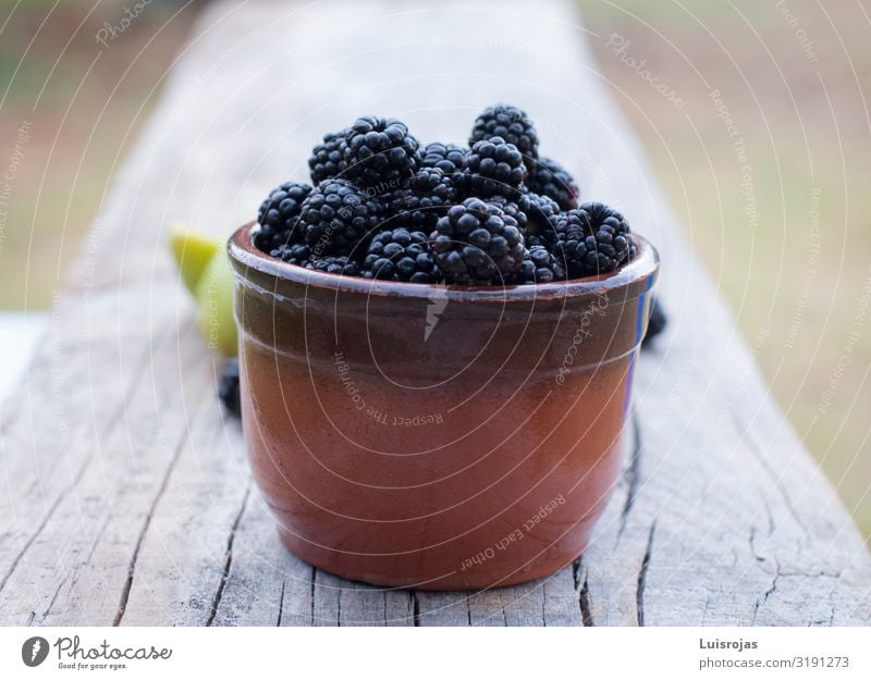 Stilleben mit Brombeeren und Feigen Lebensmittel Gemüse Frucht Dessert Ernährung Bioprodukte Vegetarische Ernährung Diät Slowfood Gesundheit Gesundheitswesen