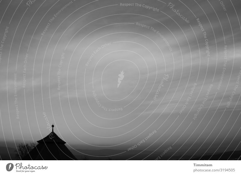 Ausblick ganz oben Ferien & Urlaub & Reisen Umwelt Natur Himmel Wolken Hügel Bamberg Bauwerk Turm Turmspitze ästhetisch dunkel grau schwarz Gefühle