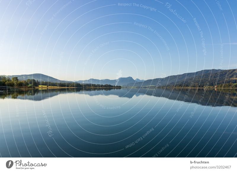 schönes Bergpanorama am Irrsee, Österreich Ferien & Urlaub & Reisen Tourismus Ferne Berge u. Gebirge wandern Natur Landschaft Himmel Herbst Schönes Wetter Wald