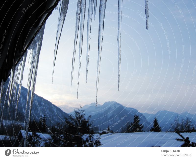 Eiszapfen II kalt gefroren Winter Berge u. Gebirge Wasser Schnee schöne Aussicht