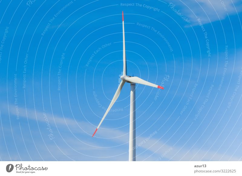 Rotating windmill generating renewable energy with wind power Business Natur Urelemente Klimawandel Schönes Wetter Wind drehen Kraft Umweltschutz turbines