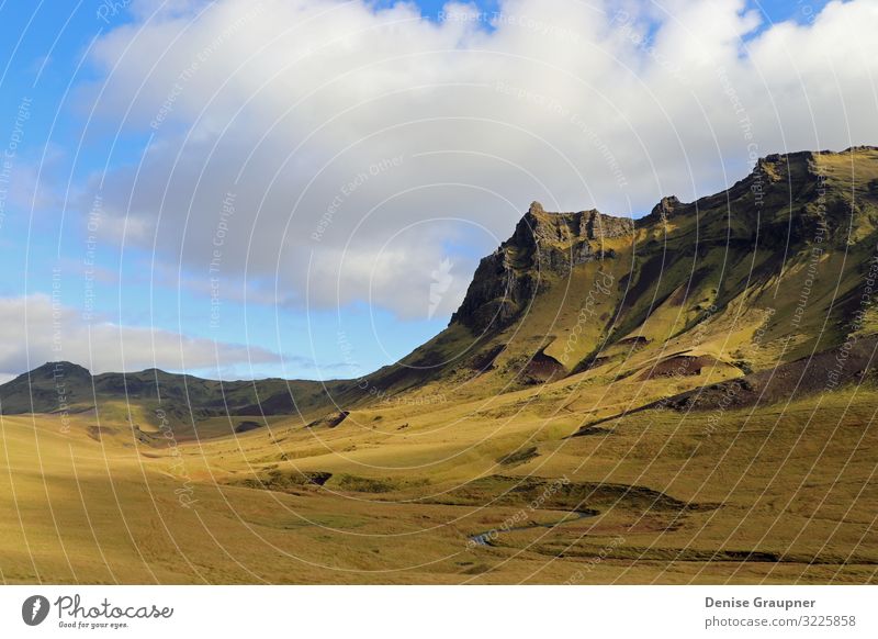 exceptionally beautiful landscape in Iceland Ferien & Urlaub & Reisen Sommer Strand Umwelt Natur Landschaft Sand Himmel Sonne Klima Klimawandel Wetter