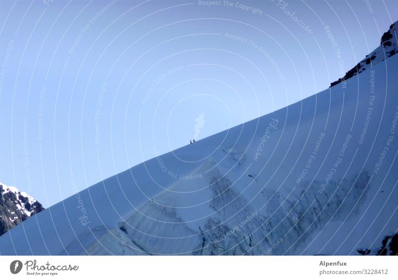 Dimensionen | Bergsteigersuchbild Klimawandel Schönes Wetter Eis Frost Felsen Alpen Berge u. Gebirge Mönch (Berg) Gipfel Schneebedeckte Gipfel Gletscher kalt