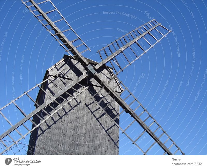 Windmühle 2 Mühle Sommer Zaun Himmel Sonne