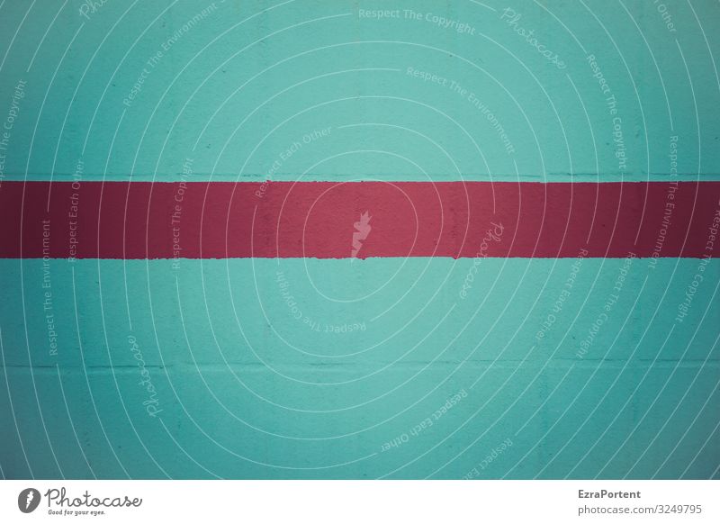 ich wünsche ein frohes ... Haus Mauer Wand Fassade Linie Streifen ästhetisch blau rot Design graphisch Grafik u. Illustration Grafische Darstellung