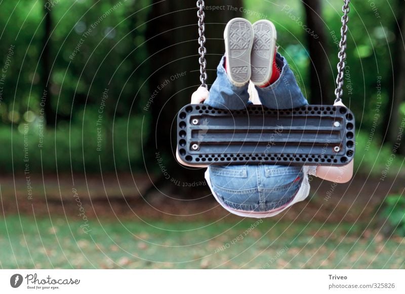 X-treme schaukeln Mensch Kind Körper 1 3-8 Jahre Kindheit Spielen Spielplatz lustig Art Farbfoto Tag