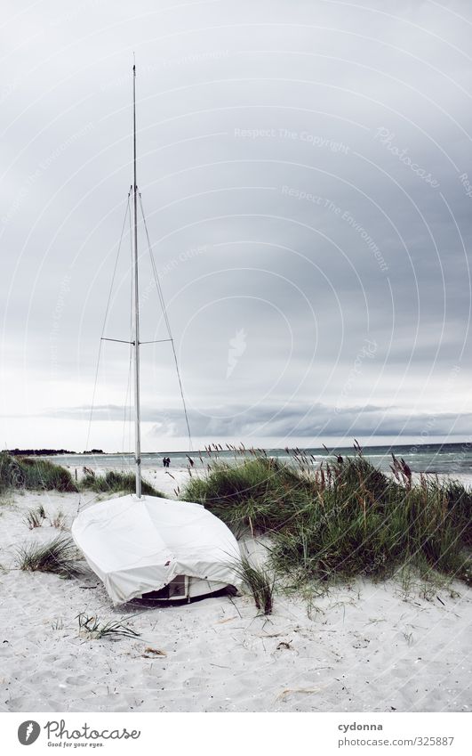 Ostsee ruhig Ferien & Urlaub & Reisen Ausflug Abenteuer Ferne Freiheit Umwelt Natur Landschaft Wolken Sommer Wind Sturm Küste Strand Meer Schifffahrt Segelboot