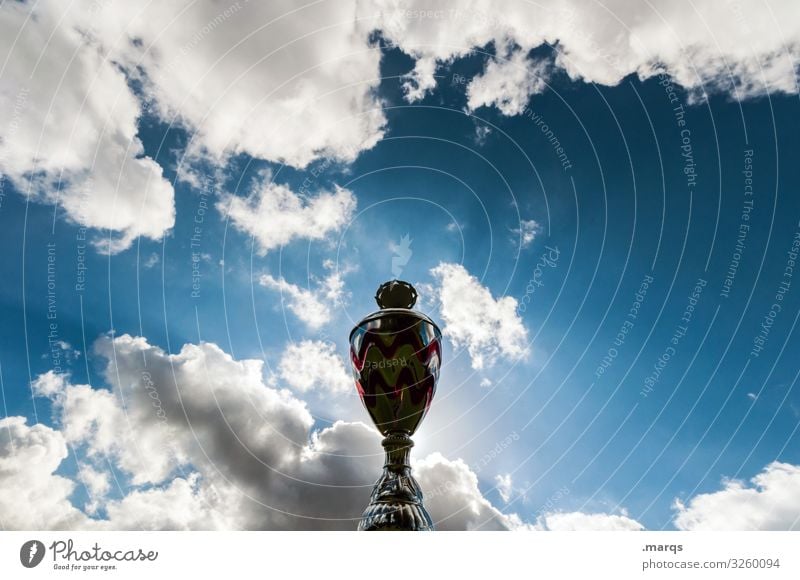 Pokal Freude Meister Trophäe Leistung Konkurrenz erste Applaus Ziel Kraft Himmel Erfolg Preisverleihung Sportveranstaltung Feste & Feiern Wolken Schönes Wetter