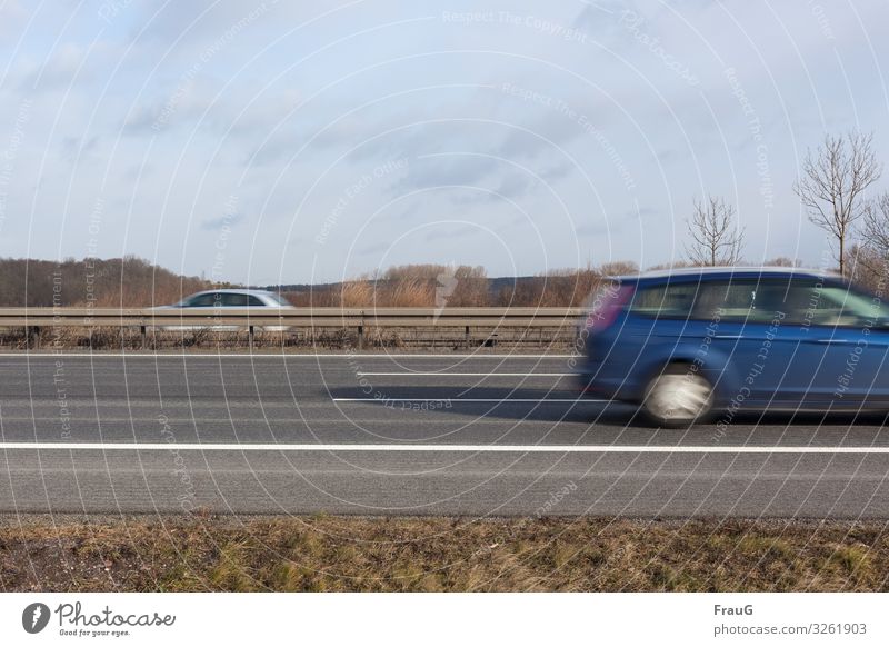 Trash| 2019 ist fast vorbei Verkehrswege Straßenverkehr Autofahren Autobahn PKW Geschwindigkeit blau grau Bewegung Ferien & Urlaub & Reisen