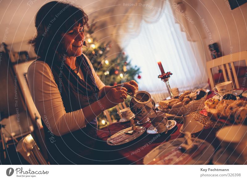 ° Kaffeetrinken Kakao Geschirr Teller Tasse harmonisch Wohlgefühl Häusliches Leben Wohnung Dekoration & Verzierung Weihnachten & Advent Weihnachtsbaum