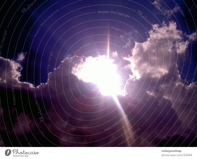 Wieder Da Sonne Wolken Licht Himmel blau Beleuchtung leuchten Sonnenuntergang Sonnenaufgang