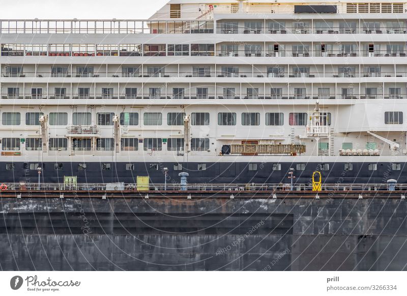 cruise ship closeup Reichtum Stadt Balkon Schifffahrt Passagierschiff Kreuzfahrtschiff Wasserfahrzeug modern Hamburger Hafen seefahrzeug deutschland