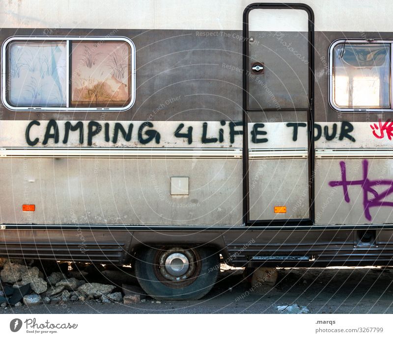 Camper | Geschriebenes Freizeit & Hobby Ferien & Urlaub & Reisen Camping Wohnmobil Wohnwagen Schriftzeichen Graffiti außergewöhnlich Freude Leidenschaft Leben