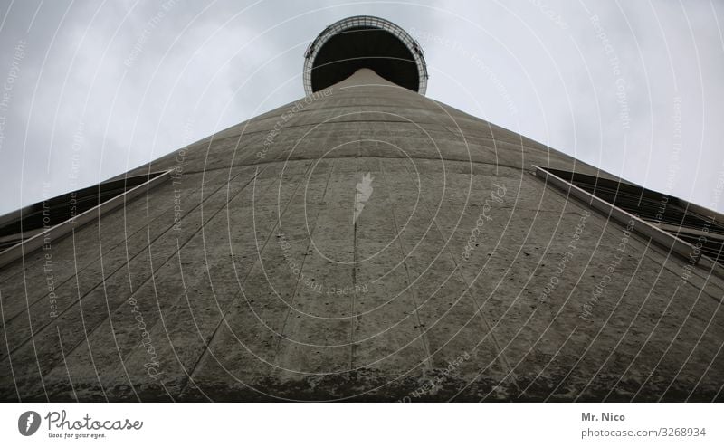 Betonklotz Stadt Bauwerk Gebäude Architektur Sehenswürdigkeit Wahrzeichen Colonius - Fernsehturm grau Köln groß Arbeitsplatz hoch aufschauend Koloss