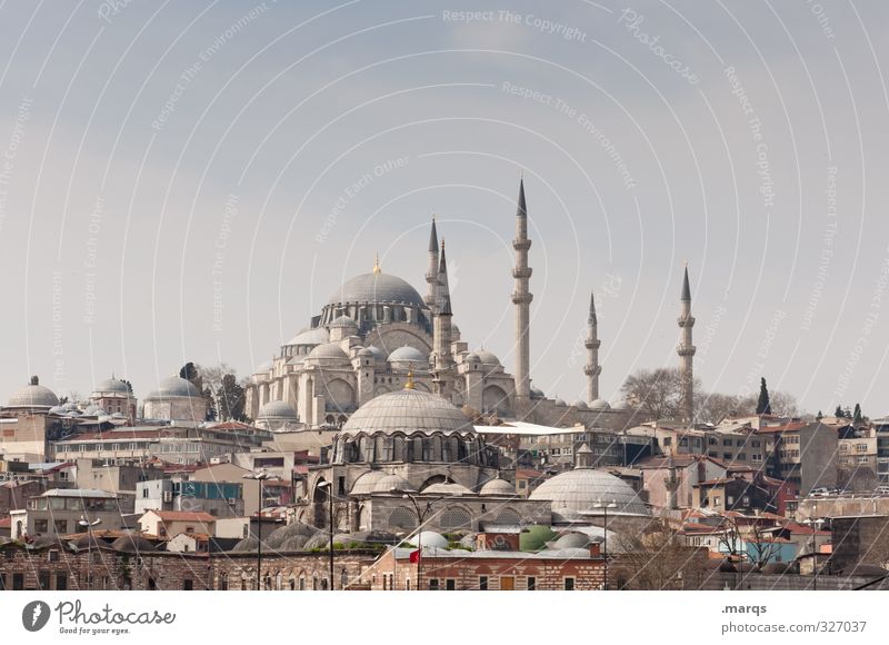 Süleymaniye Ferien & Urlaub & Reisen Sightseeing Städtereise Kultur Himmel Schönes Wetter Istanbul Türkei Stadtzentrum Haus schön Minarett