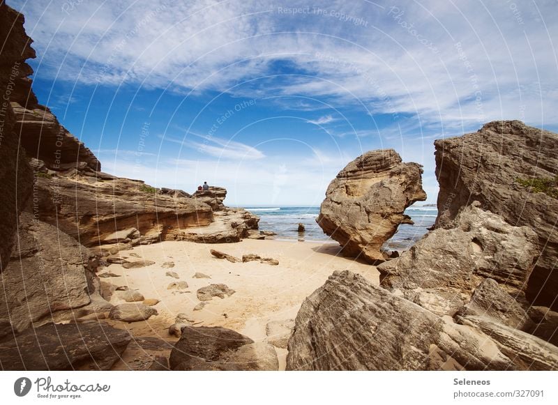 Buchteln Ferien & Urlaub & Reisen Tourismus Ausflug Ferne Freiheit Sommer Sonne Strand Meer Wellen 2 Mensch Umwelt Natur Landschaft Himmel Wolken Horizont