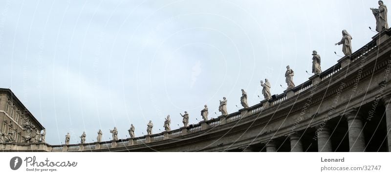 Statuen Panorama Skulptur Religion & Glaube Geländer Italien Europa Rom Panorama (Aussicht) Gotteshäuser heilig Säule Kolonnaden church saint sculpture groß