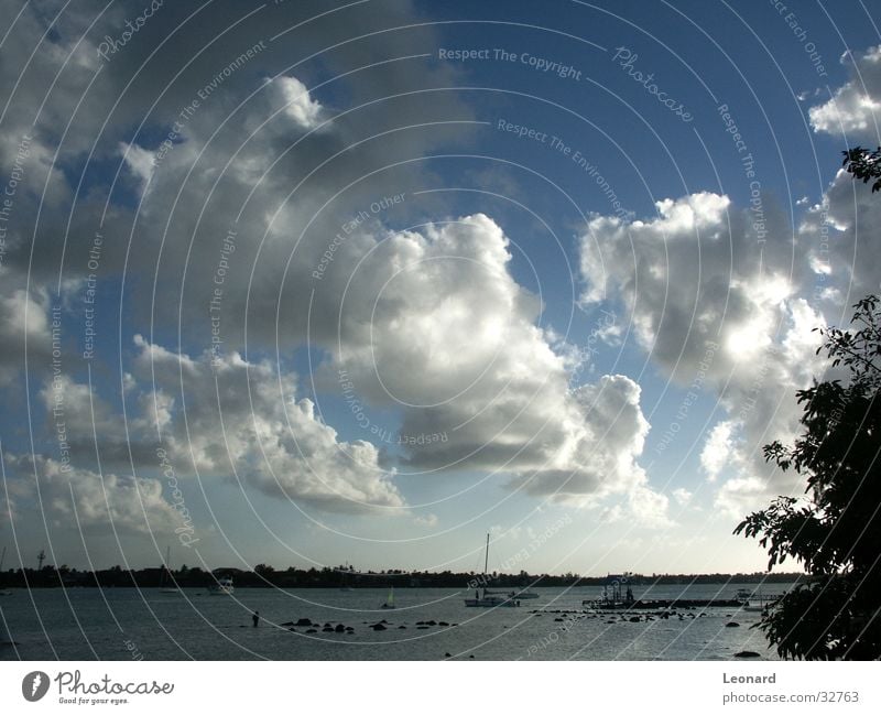 Wolken2 Meer Strand Wasserfahrzeug Baum Himmel Island cloud sky sea tree