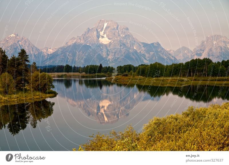 Oxbow Bend harmonisch Wohlgefühl Zufriedenheit Erholung ruhig Meditation Ferien & Urlaub & Reisen Tourismus Abenteuer Freiheit Berge u. Gebirge Natur Landschaft