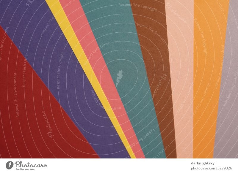 Farb Skepktrum als Fächer aus Tonpapier mit unterschiedlichen Farben Freizeit & Hobby heimwerken Basteln einrichten Tapete Dekoration & Verzierung Kunstwerk