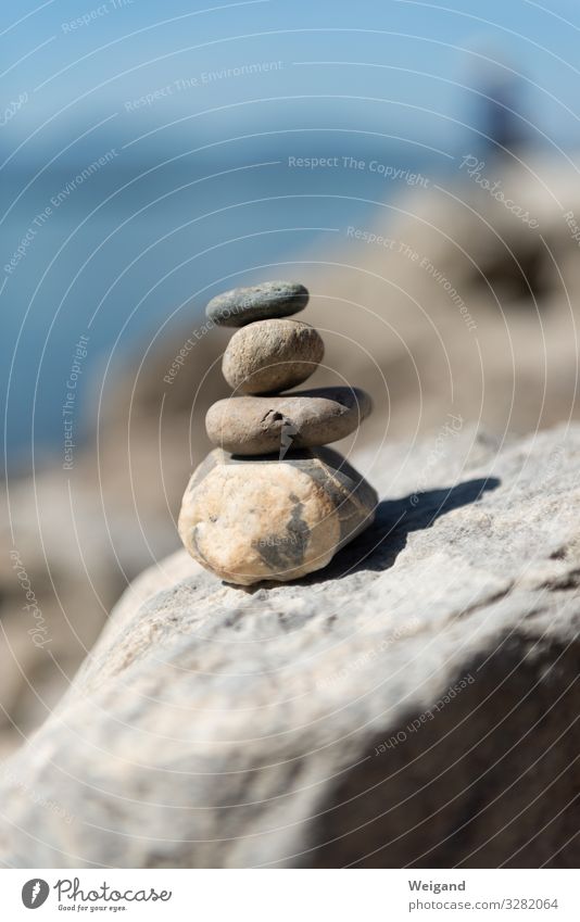 Balance schön Gesundheit Gesundheitswesen Wellness harmonisch Wohlgefühl Zufriedenheit Sinnesorgane Erholung ruhig Meditation Küste Seeufer Flussufer Strand