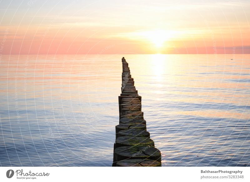 Sonnenuntergang auf Hiddensee (2) Ferien & Urlaub & Reisen Ferne Freiheit Sommer Sommerurlaub Meer Insel Umwelt Natur Urelemente Wasser Himmel Wolken