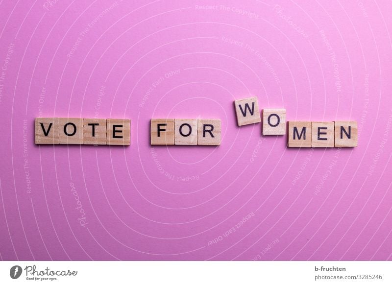 vote for women Bildung Erwachsenenbildung Wirtschaft Business feminin Frau Kultur Papier Dekoration & Verzierung Zeichen Schriftzeichen Denken sprechen lesen