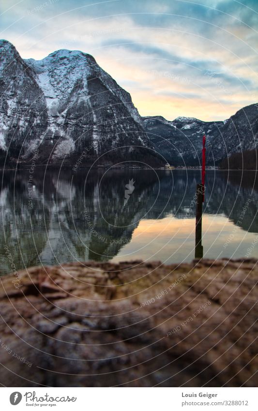 Hallstatt Lake Ferien & Urlaub & Reisen Tourismus Ausflug Abenteuer Ferne Winter Schnee Berge u. Gebirge wandern Natur Landschaft Urelemente Erde Wasser Wolken