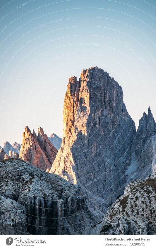 Sonnenaufgang an der Auronzo-Hütte Gipfel Südtirol wandern Aussicht Berge u. Gebirge Alpen Natur Landschaft Panorama (Aussicht) Dolomiten Felsen Erholung Himmel