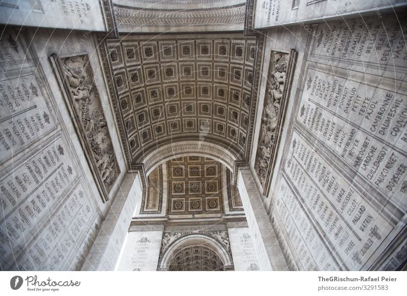 Arc de triomphe Stadt Hauptstadt weiß Arc de Triomphe Triumphbogen Bauwerk Kunstwerk Bogen Architektur Paris Römer Farbfoto Außenaufnahme Licht Schatten