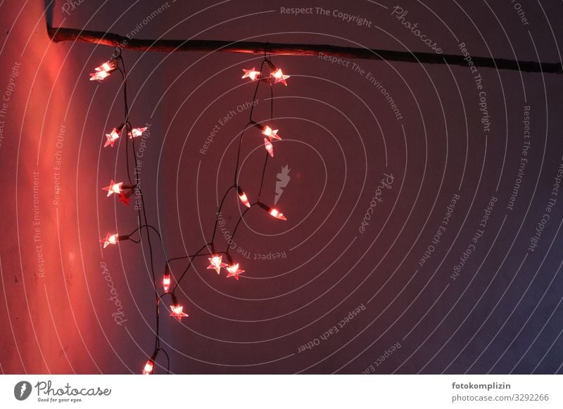 Lichterkette Weihnachtsbeleuchtung Weihnachtsdekoration Beleuchtung Sterne Stern (Symbol) Sternbild sternenlicht Dekoration Lichtdekoration Wand