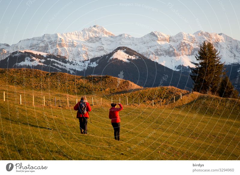 Wandern im Appenzeller Land Leben Ferien & Urlaub & Reisen Winter Schnee Winterurlaub Berge u. Gebirge wandern feminin Erwachsene 2 Mensch 45-60 Jahre Natur