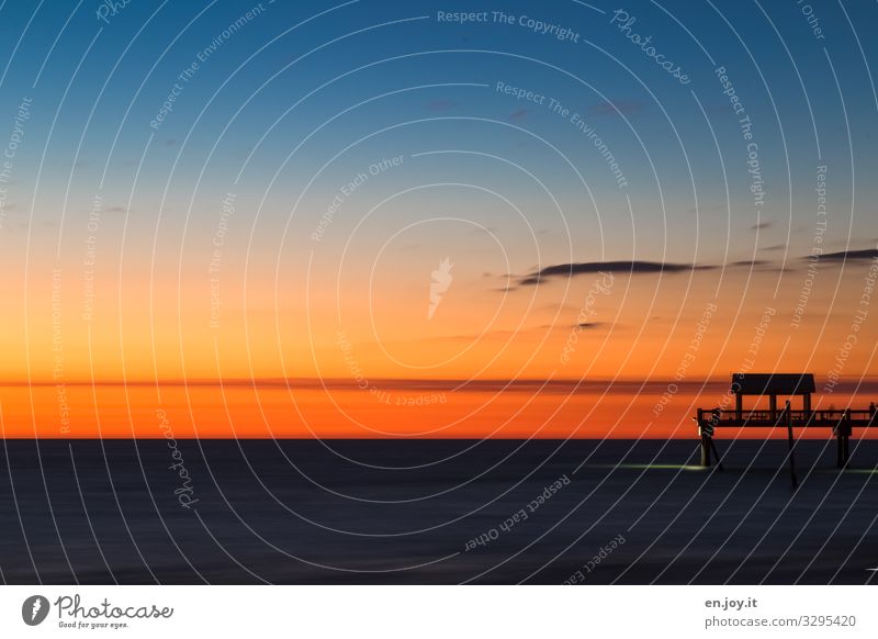 Pier 60 Ferien & Urlaub & Reisen Tourismus Ausflug Ferne Sommer Sommerurlaub Meer Natur Landschaft Himmel Horizont Sonnenaufgang Sonnenuntergang Schönes Wetter