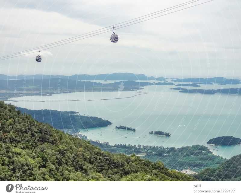 Langkawi Cable Car Sommer Berge u. Gebirge Urwald Hügel Bahnhof Schwebebahn Seilbahn Fahrstuhl authentisch langkawi skycab langkawi cable car insel langkawi