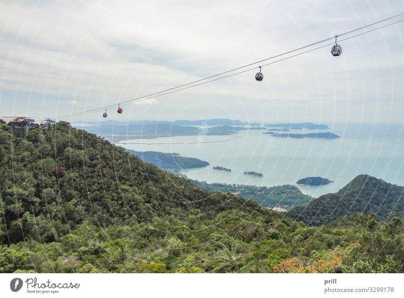 Langkawi Cable Car Sommer Berge u. Gebirge Urwald Hügel Bahnhof Schwebebahn Seilbahn Fahrstuhl authentisch langkawi skycab langkawi cable car insel langkawi