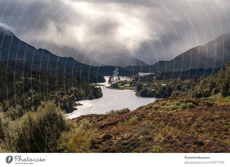 Aussicht über den Glen Affric Ferien & Urlaub & Reisen Tourismus Ausflug Abenteuer Ferne Freiheit Berge u. Gebirge wandern Natur Landschaft Erde Himmel Wolken