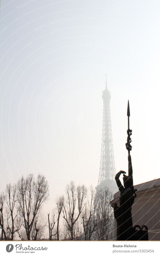 Himmelwärts Umwelt Natur Baum Sträucher Park Paris Métro Hauptstadt Stadtzentrum Skyline Turm Bauwerk Sehenswürdigkeit Wahrzeichen Denkmal Zeichen beobachten