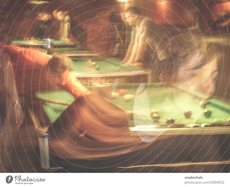 Billard Lifestyle Stil Freizeit & Hobby Spielen Nachtleben Entertainment Veranstaltung Sport Sportveranstaltung Mensch Menschengruppe Menschenmenge Freude