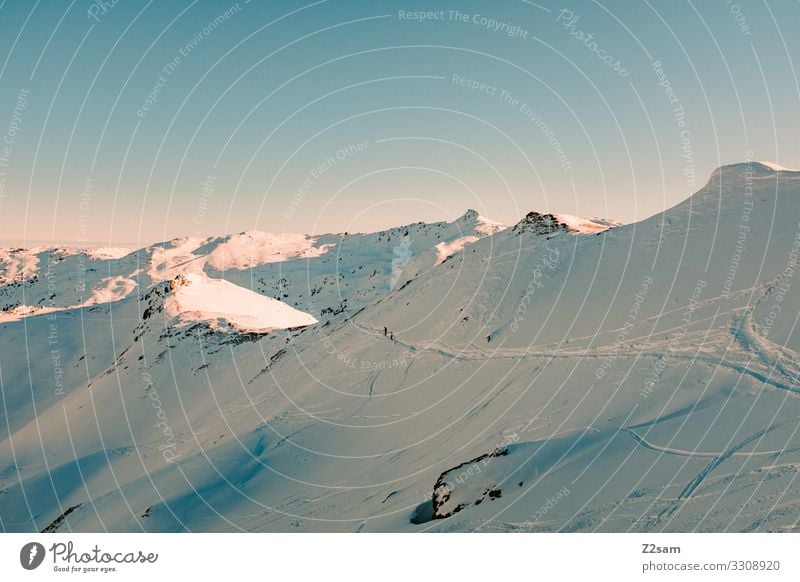 Hochfügen | Zillertal Natur Landschaft Wolkenloser Himmel Sonne Winter Schönes Wetter Schnee Alpen Berge u. Gebirge Schneebedeckte Gipfel gigantisch kalt